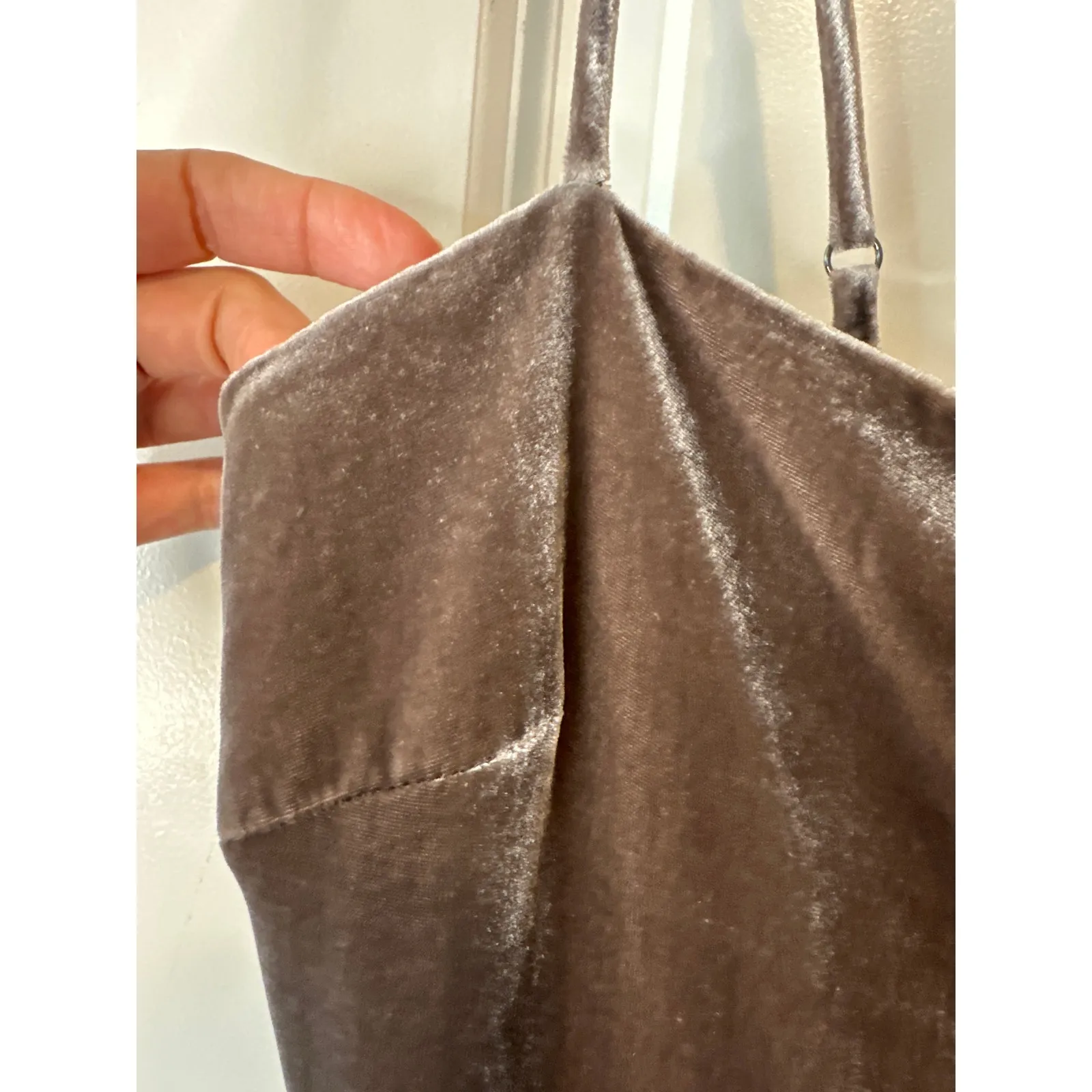 Reformation Frankie Velvet Maxi Dress NWT Dark Gray Size 10 - Image 8