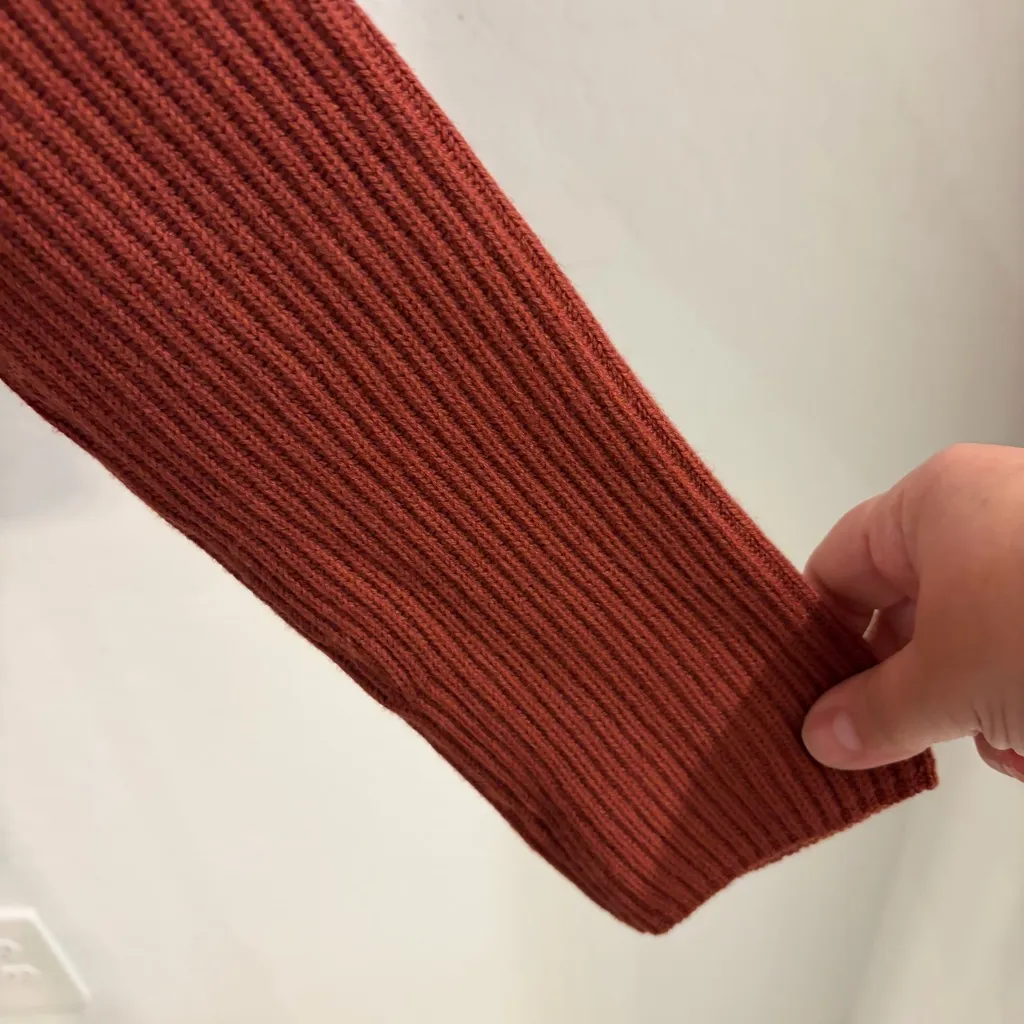 Aritzia Babaton Chalmers Mock Neck Brown Wool Blend Sweater Size S - Image 6