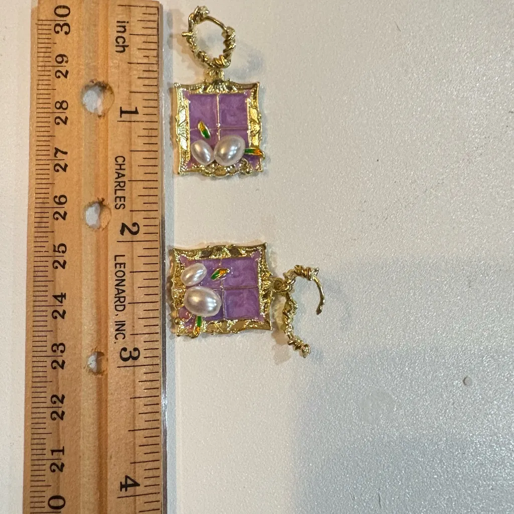 Baroque Pearl Earrings – Monet - Image 2