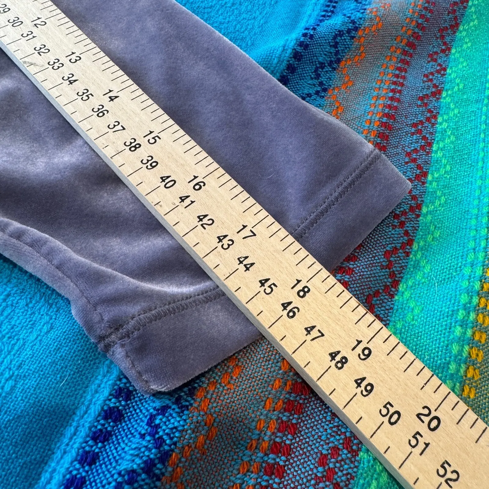 Vintage J. Jill Velour Top Womens Medium 3/4 Sleeve Scoop Neck Lavender Purple - Image 12