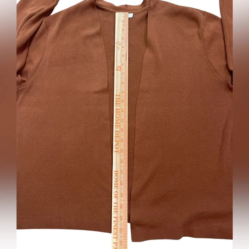 J. Jill Rust Brown organically grown cotton Cardigan - Image 7