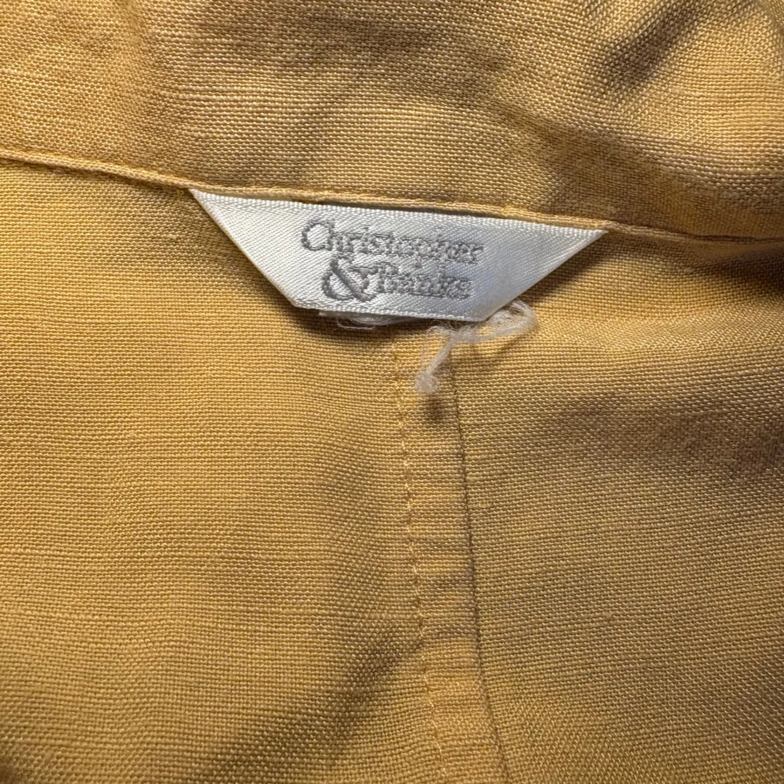 Christopher Banks Linen Pastel Orange Blouse Vest Womens L Tie Waist Top Spring - Image 6