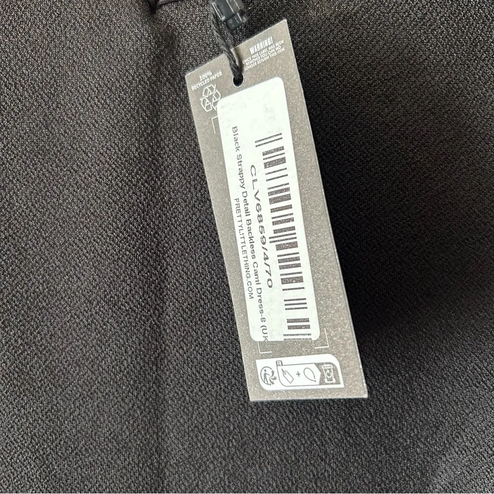 PLT Black Low Back Mini Dress - Image 5