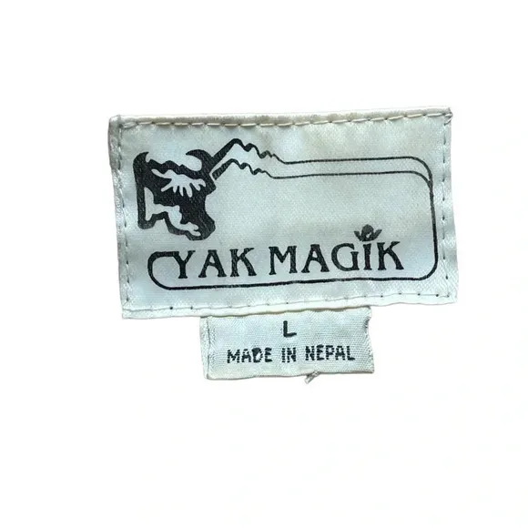 Yak Magik‎ Fun Funky Embellished Cotton Silk Vintage Jacket Women Size Large Black - Image 10