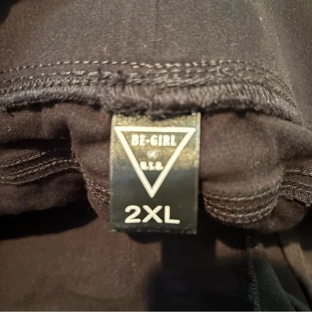 Be Girl Black Midi Skirt size 2XL cotton‎ spandex casual pull on pockets - Image 4