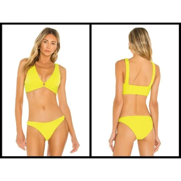 💕L*SPACE💕 Eco Chic Repreve Bikini Set Fisher Top DD- + Sol Bottom Green XL NWT - Image 2