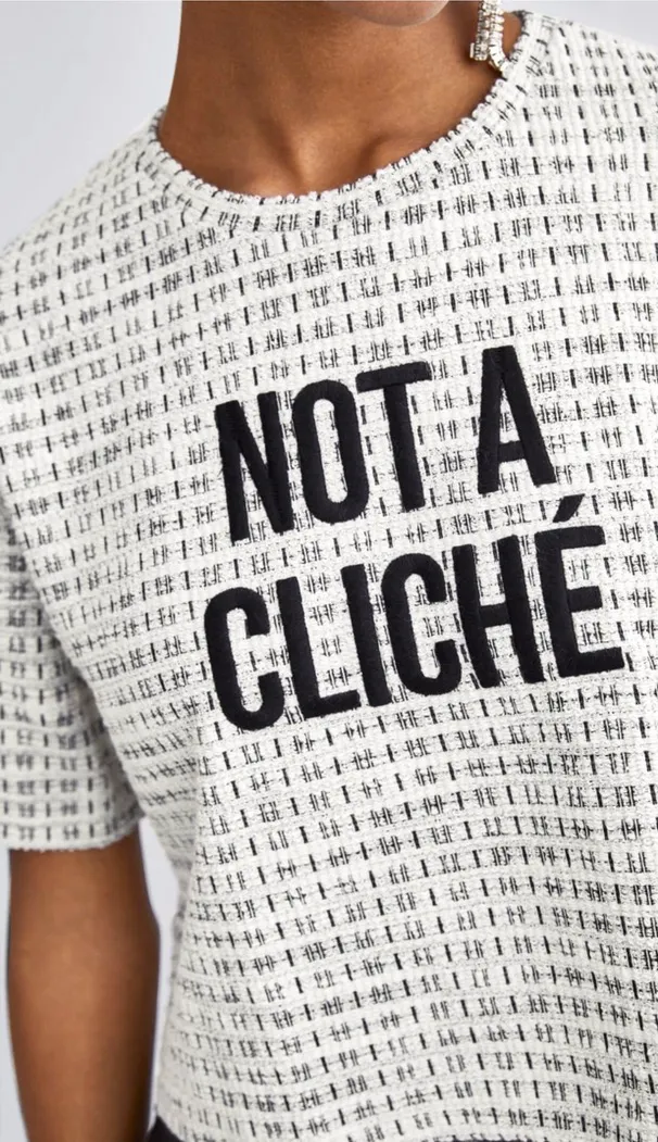 Textured Cropped T-Shirt - Image 6