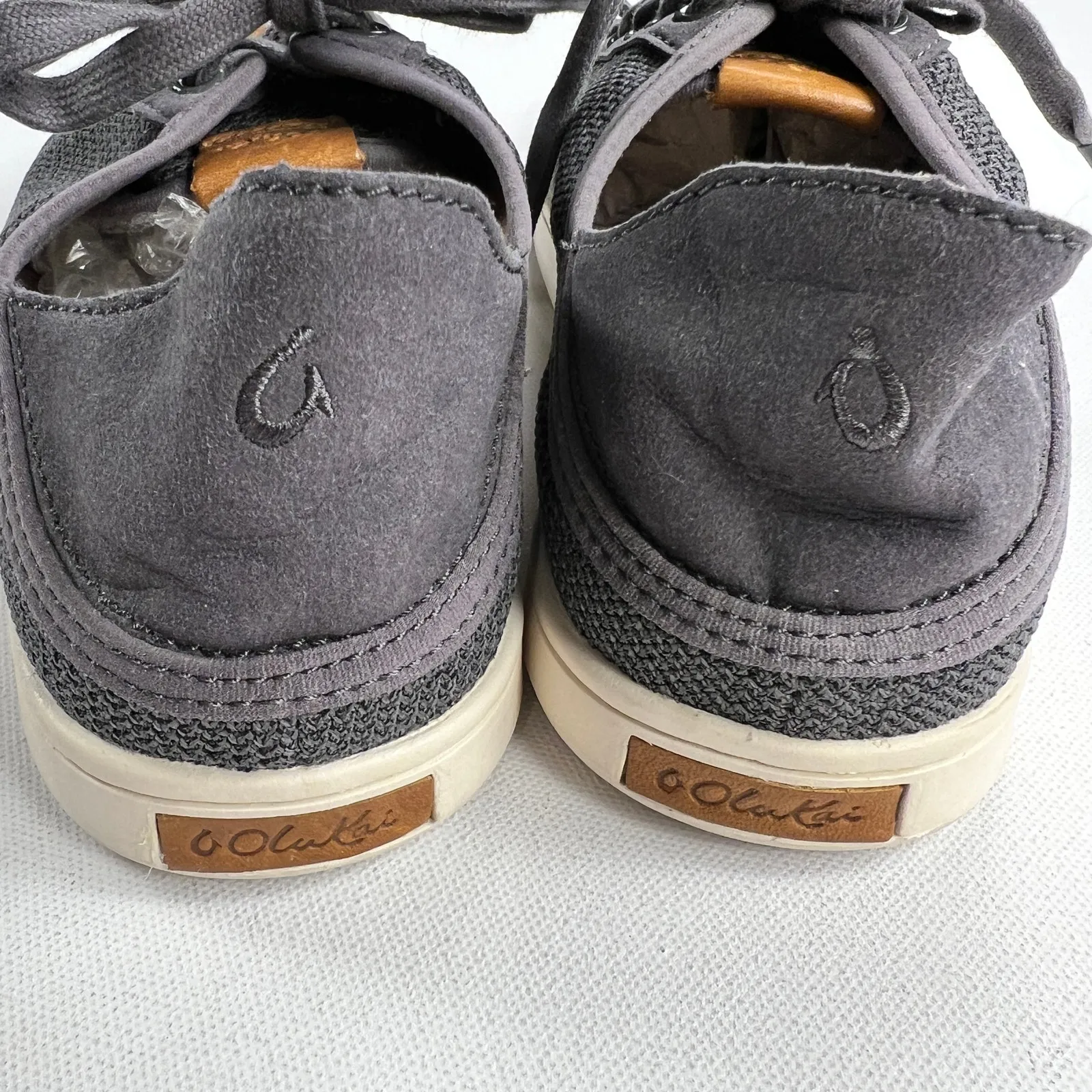 Olukai Pehuea Li Convertible Heel Light Mesh Comfort Lace Up Sneaker Gray Size 7 - Image 3