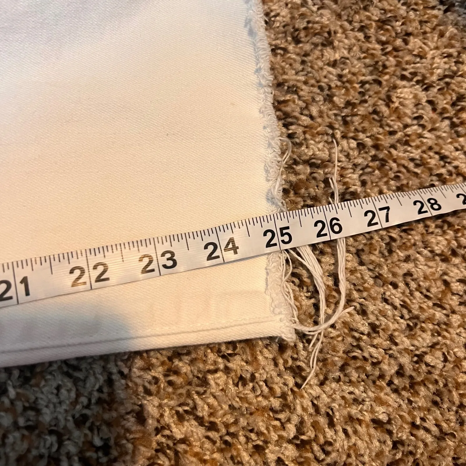 J.Crew Wide Leg‎ Crop Jeans Size 32 White Raw Hem Casual Denim Pants - Image 5