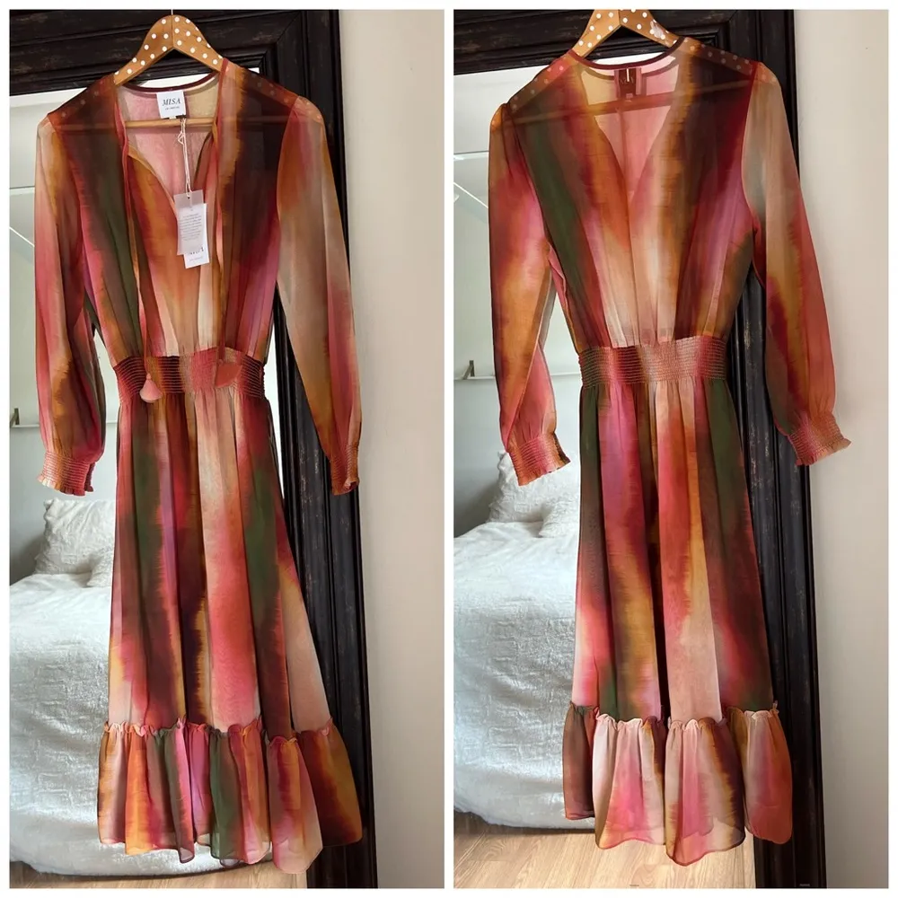 Misa Los Angelos Poppy Dress - Jaipur Ombré Midi Dress XS New With Tags - Image 5