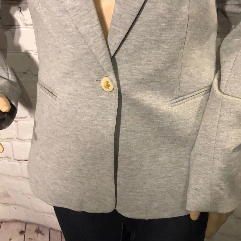 Philosophy Jersey Knit Heather Gray Career Blazer Small - Image 3