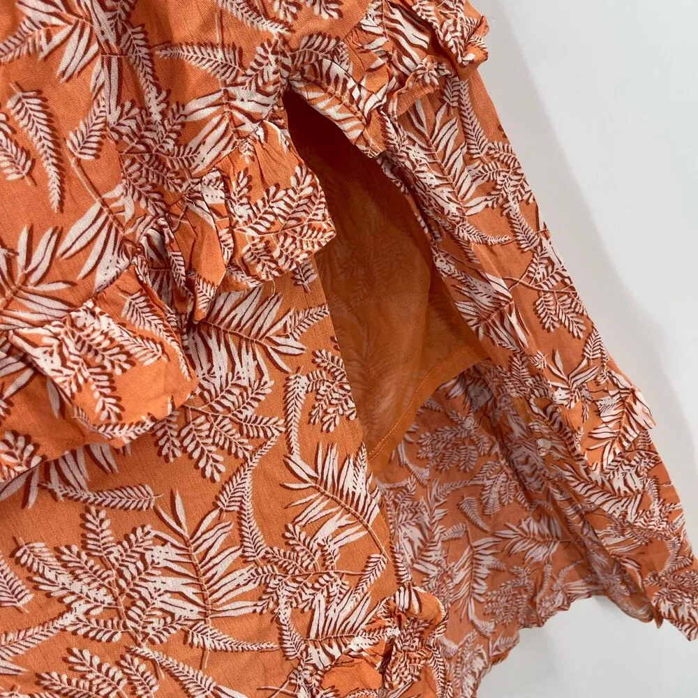 LUSH Dress Strapless Size Medium Maxi Ruffle Tiered Boutique Tropical Beach NWT - Image 11