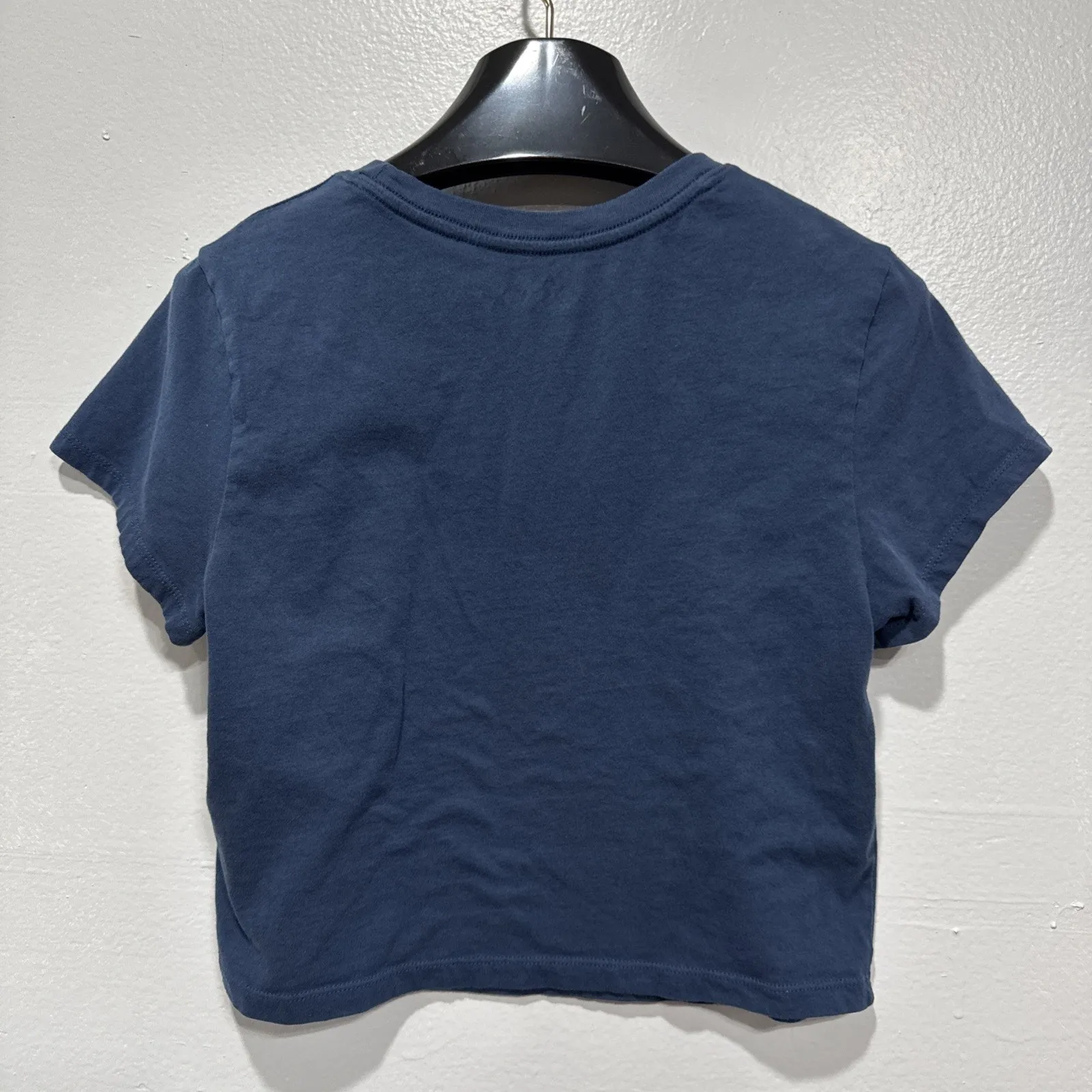 Abercrombie & Fitch Manhattan Leisure Club Baby Tee Blue Womens Juniors Size L - Image 4