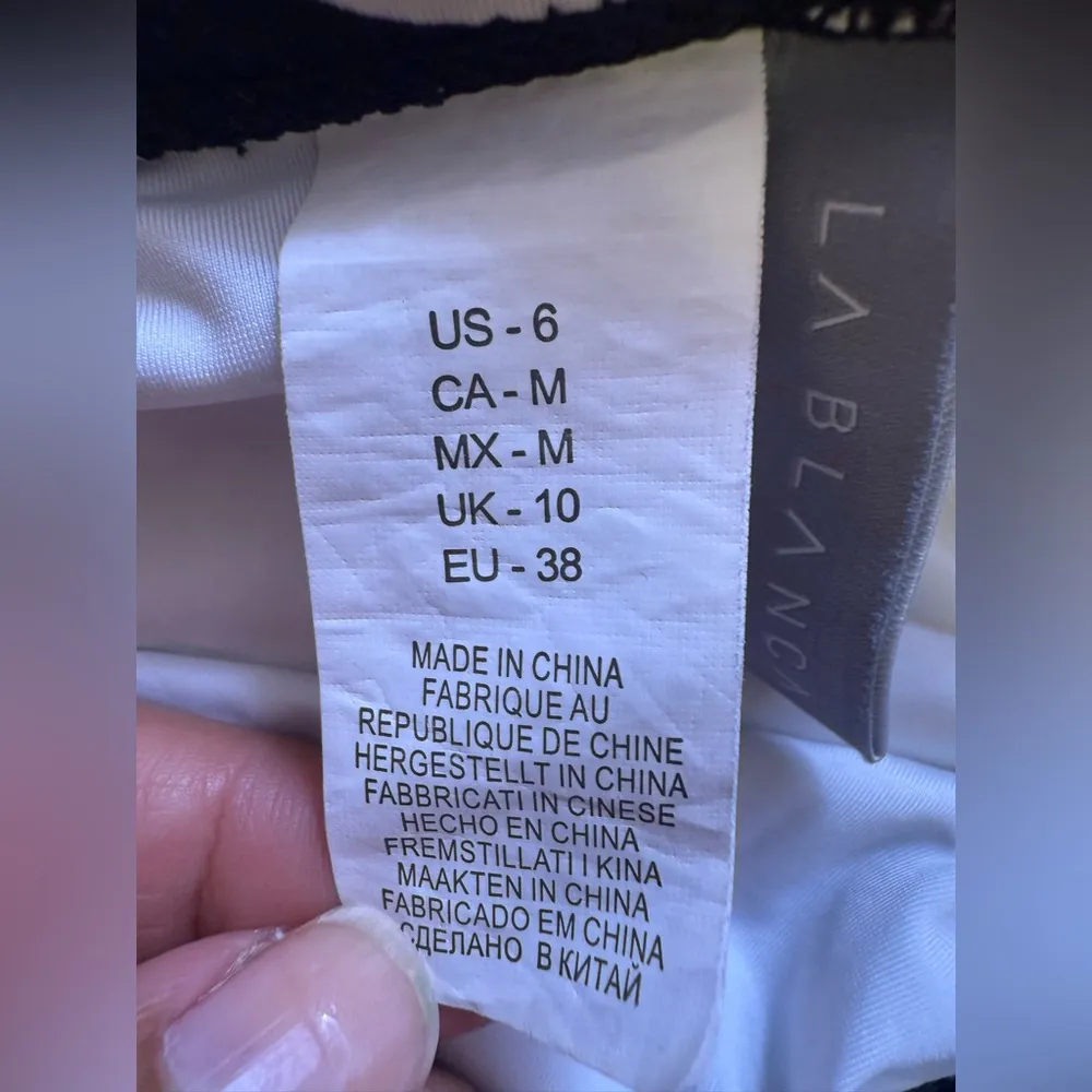 La Blanca Black White Leopard Brazilian Bikini Bottom Beach Swim Swimsuit 6 - Image 12