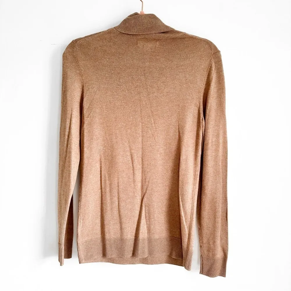 Amazon Essentials Camel Tan Neutral Turtleneck Pullover Sweater sz XS - Image 7
