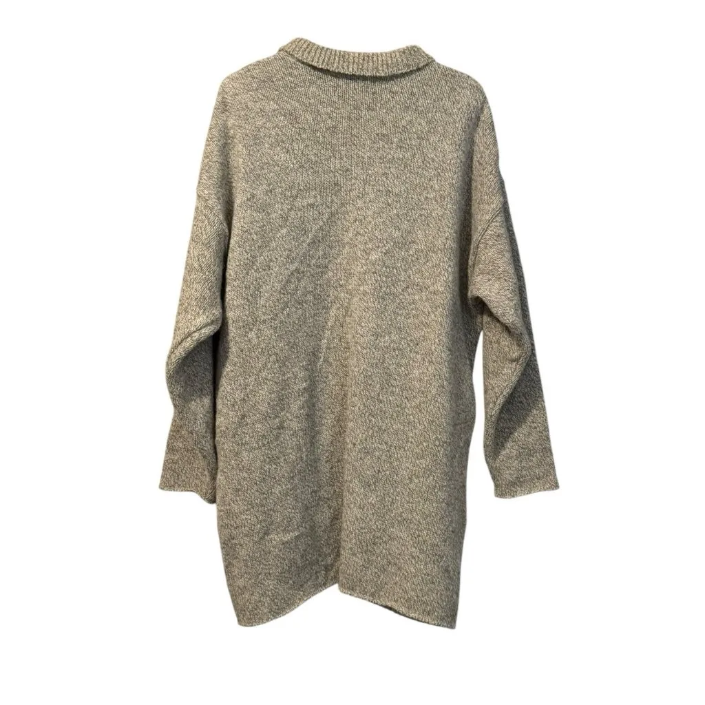 Winona Women's Cardigan Sweater Wool Blend Oatmeal Made‎ In USA Size Large VTG - Image 2