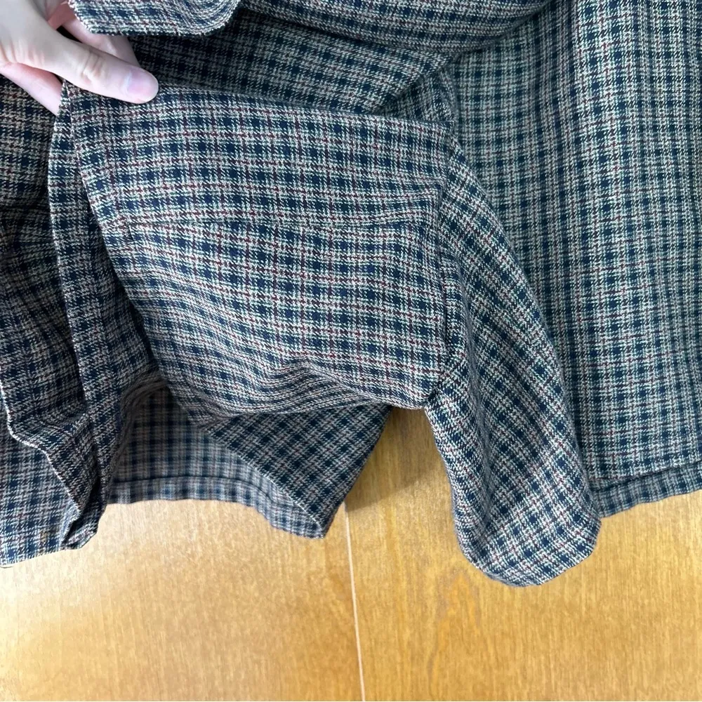 Vintage Liz Claiborne Plaid Mini Skirt Shorts Size 16 Petite Preppy Academia Y2K - Image 5
