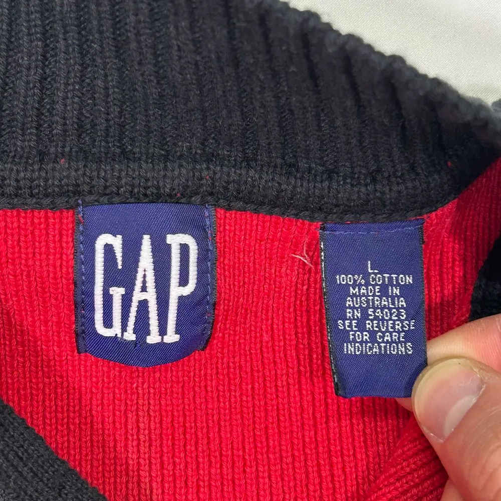 Vintage Gap Fitted Ribbed Quarter Zip‎ Pull Over Sweater Womens Large - Image 5
