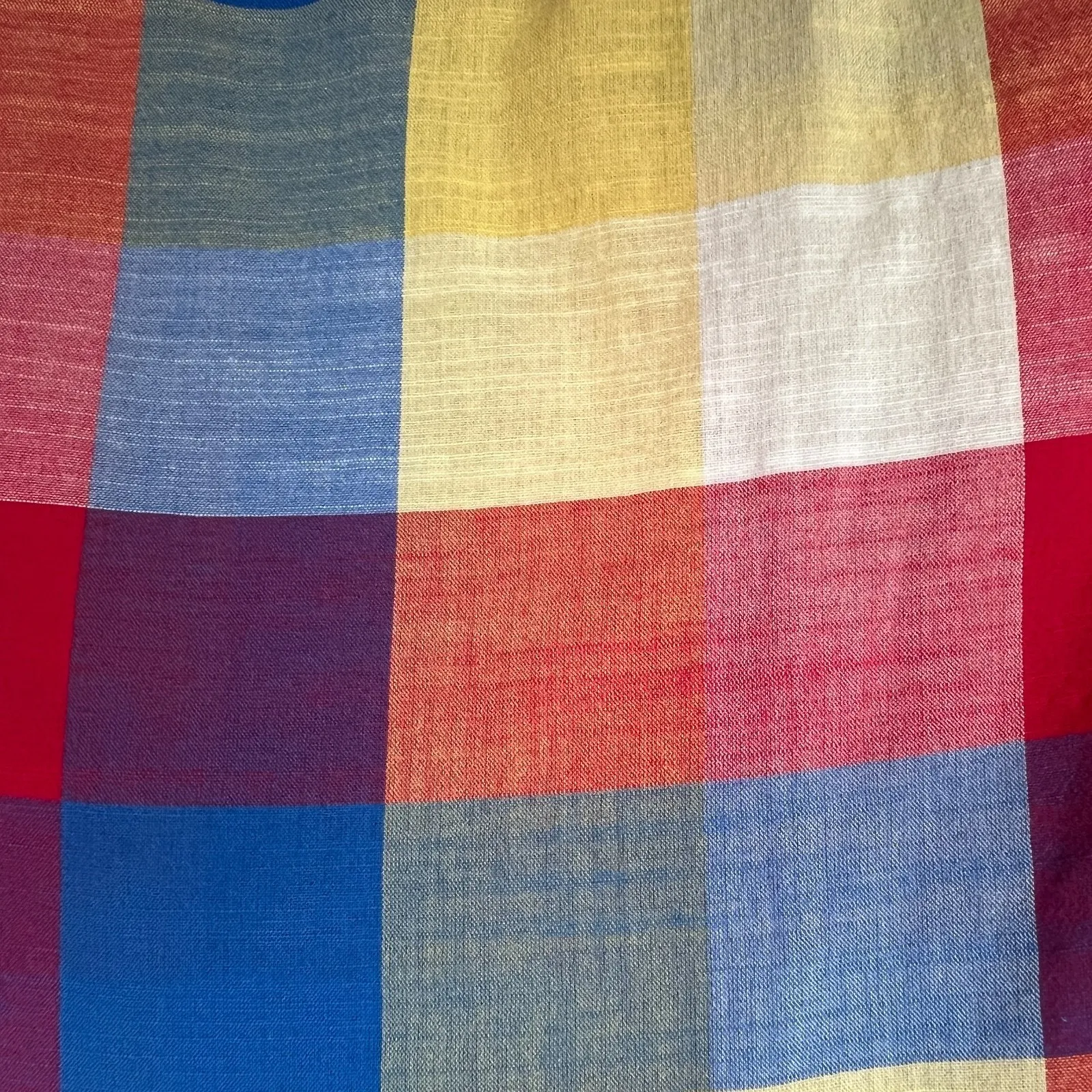 Foxcroft Shirt 18 Plaid Check Shaped Fit Button Down‎ Front Long Sleeve V-Neck - Image 7