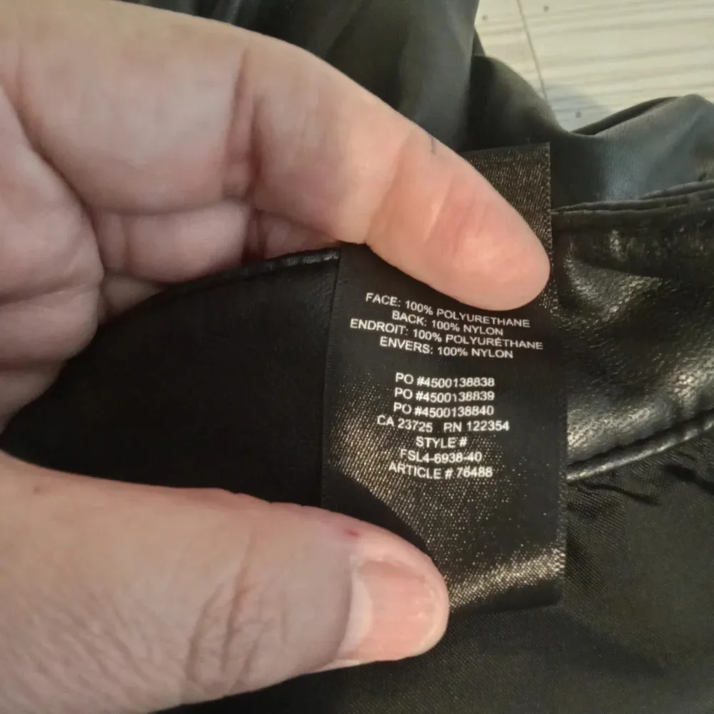 Aritza Wilfred Melina high waisted vegan leather black women's pants size 8 - Image 7