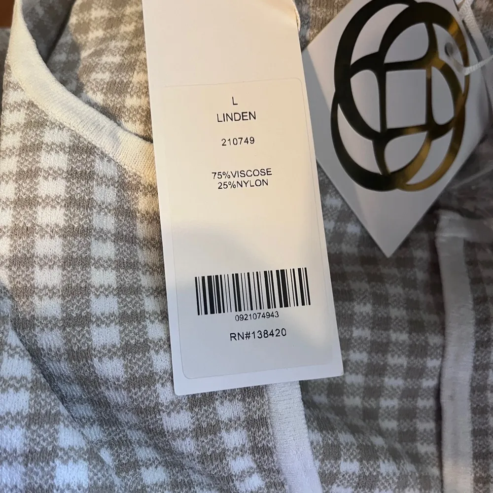 NWT ETCETERA Brown & White Checkered Blazer Jacket Size L – Stylish Career Layer - Image 4