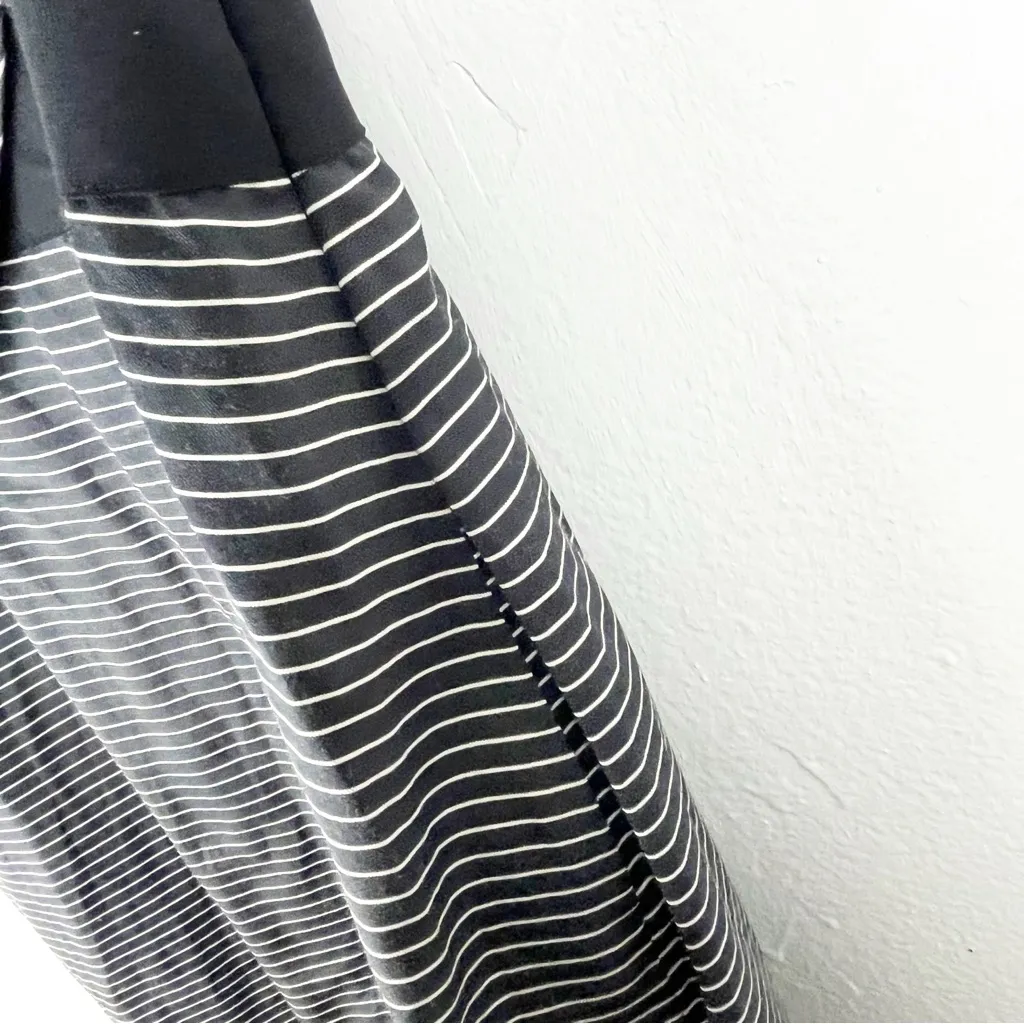 3.1 PHILLIP LIM Black Striped Silk Blend Sleeveless V-Neck Silk Lined Dress 8 - Image 5