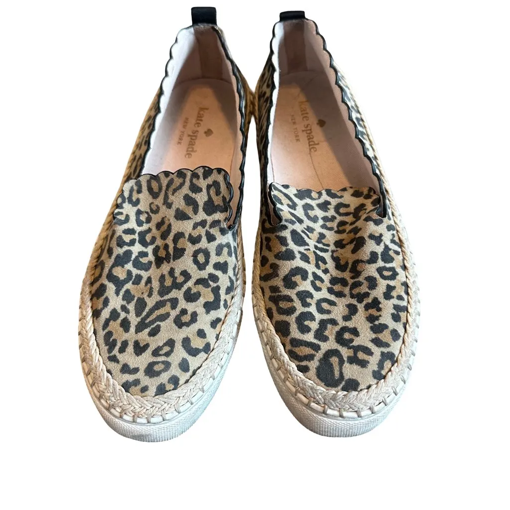 Kate Spade Loren Suede Leopard Print Slip-On Shoes Flats Comfort Size 7.5 Womens - Image 2