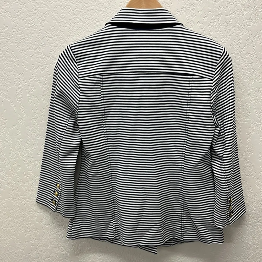 CAbi Striped Life Nautical Blazer Jacket Small - Image 8