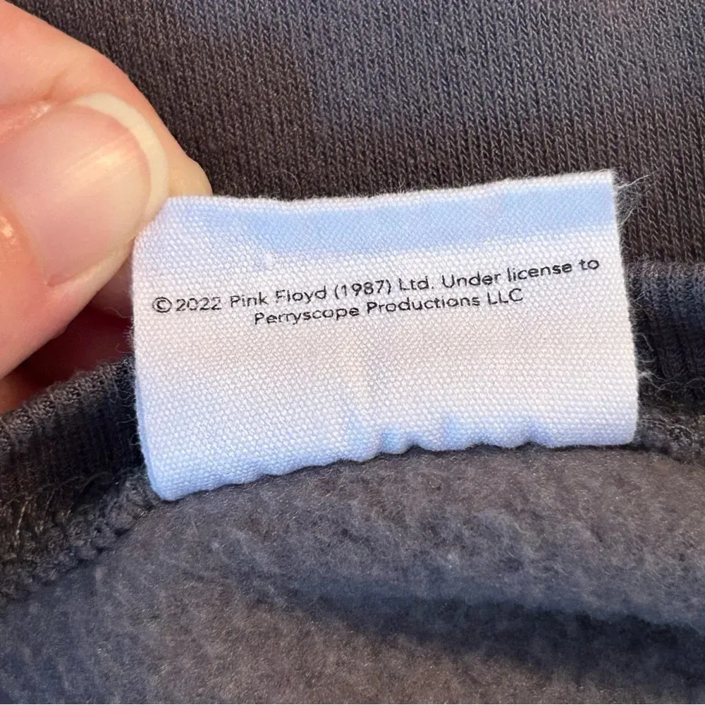 Grayson Threads Pink Floyd Grey Oversized Cropped Boxy Sweatshirt Women’s Sm - Image 6