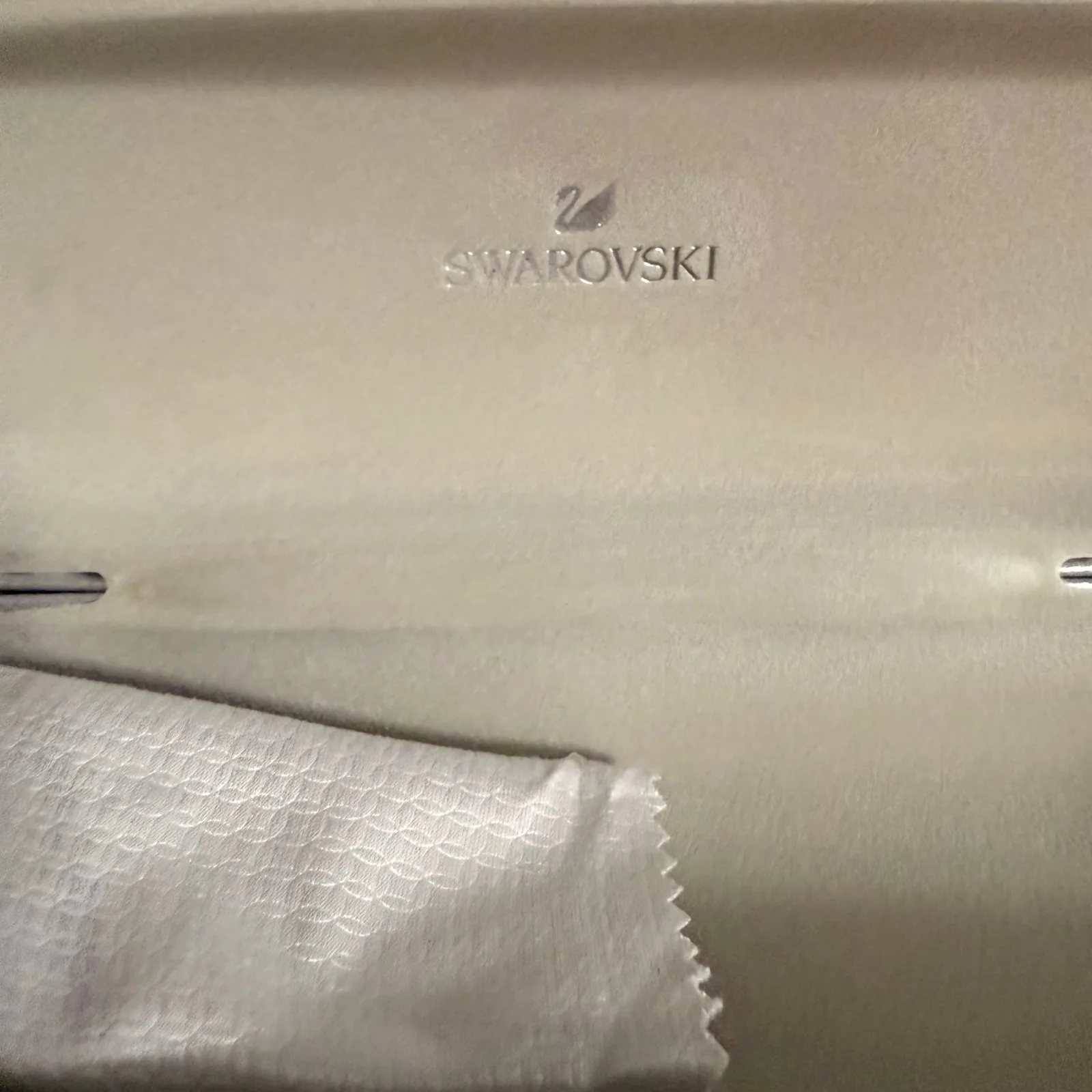 Swarovski Bold Silver Eyeglass Case Cleaning Cloth for Women Baddie - Image 6