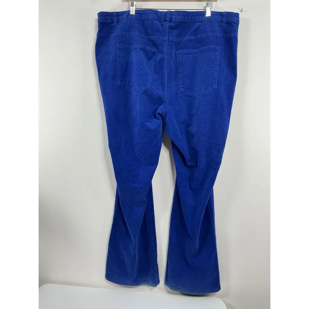 Womans Woman Within Courdory Pants 24 WT Royal Blue - Image 2