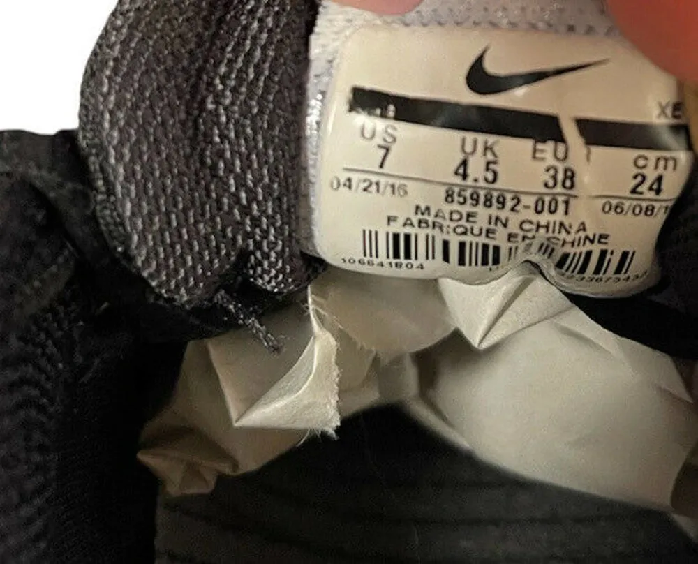 NIKE Womens Free Run Rn X Rostarr Black Gray Running Shoes Sneakers Size 7 - Image 11