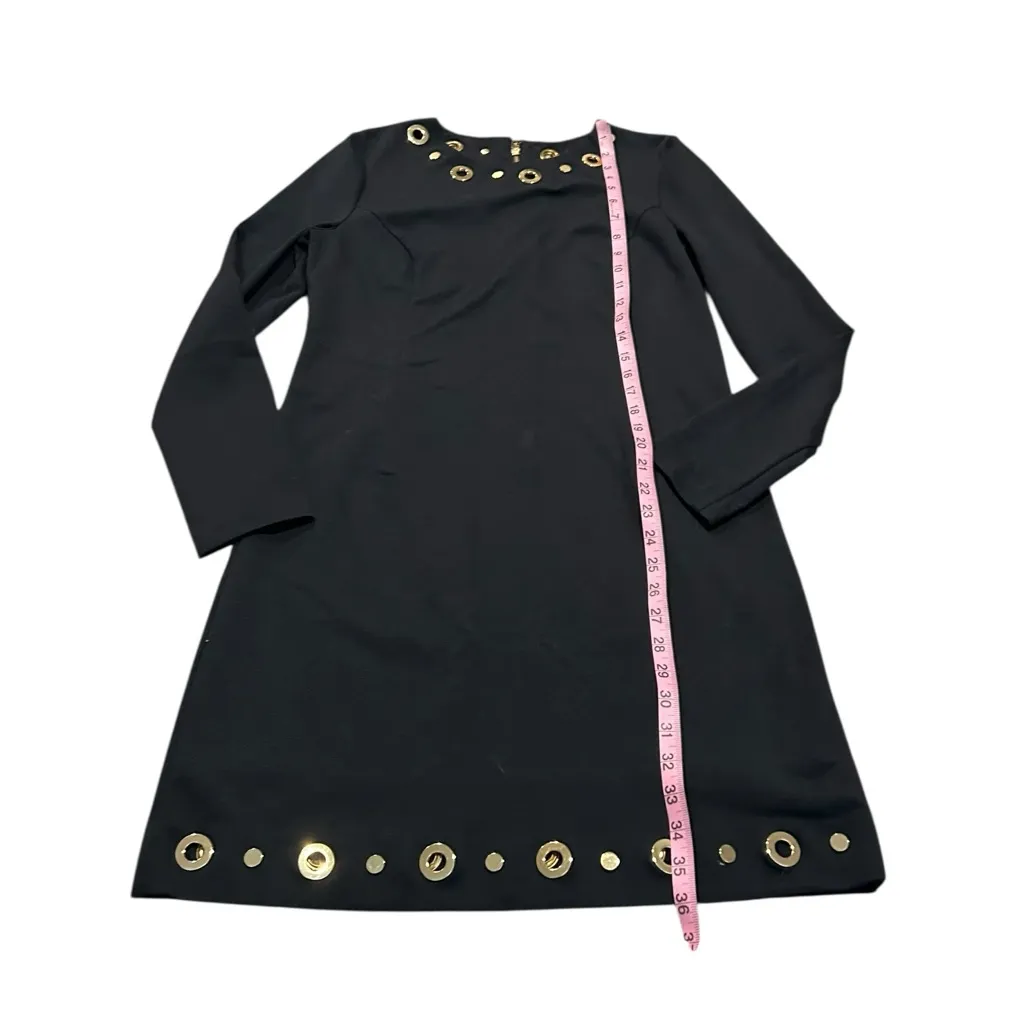 MICHAEL KORS black dress with gold hardware Size 8 - Image 4