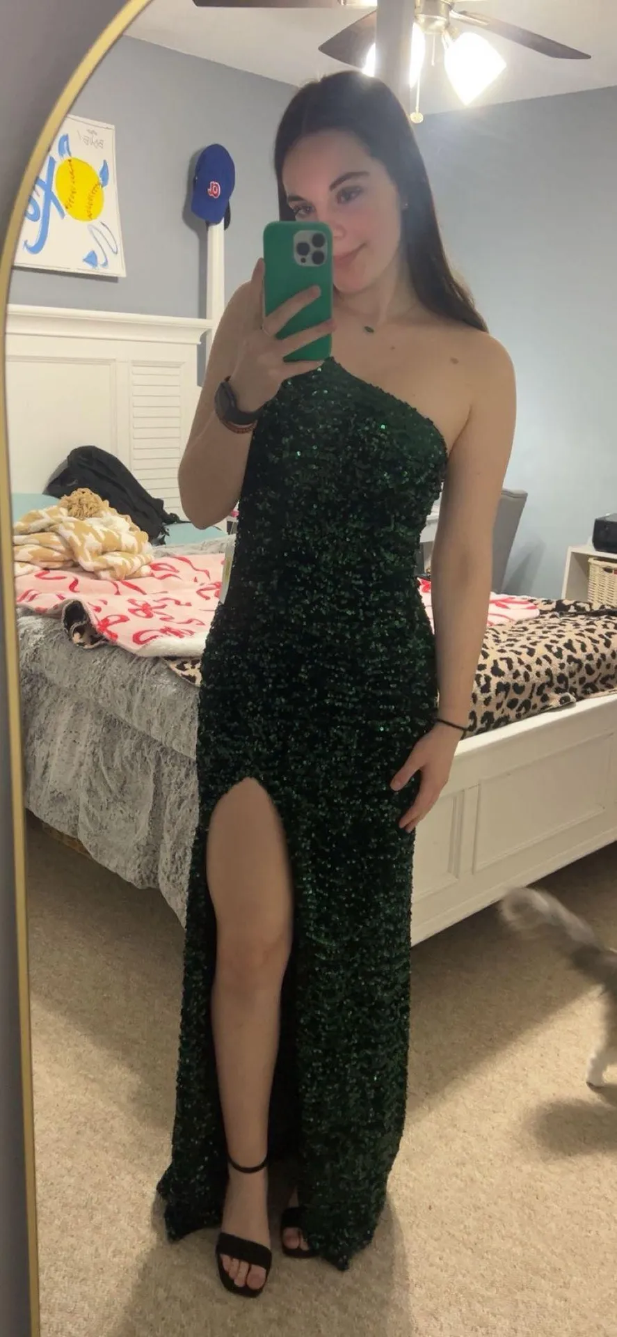 Green Sparkle Dress - Image 2