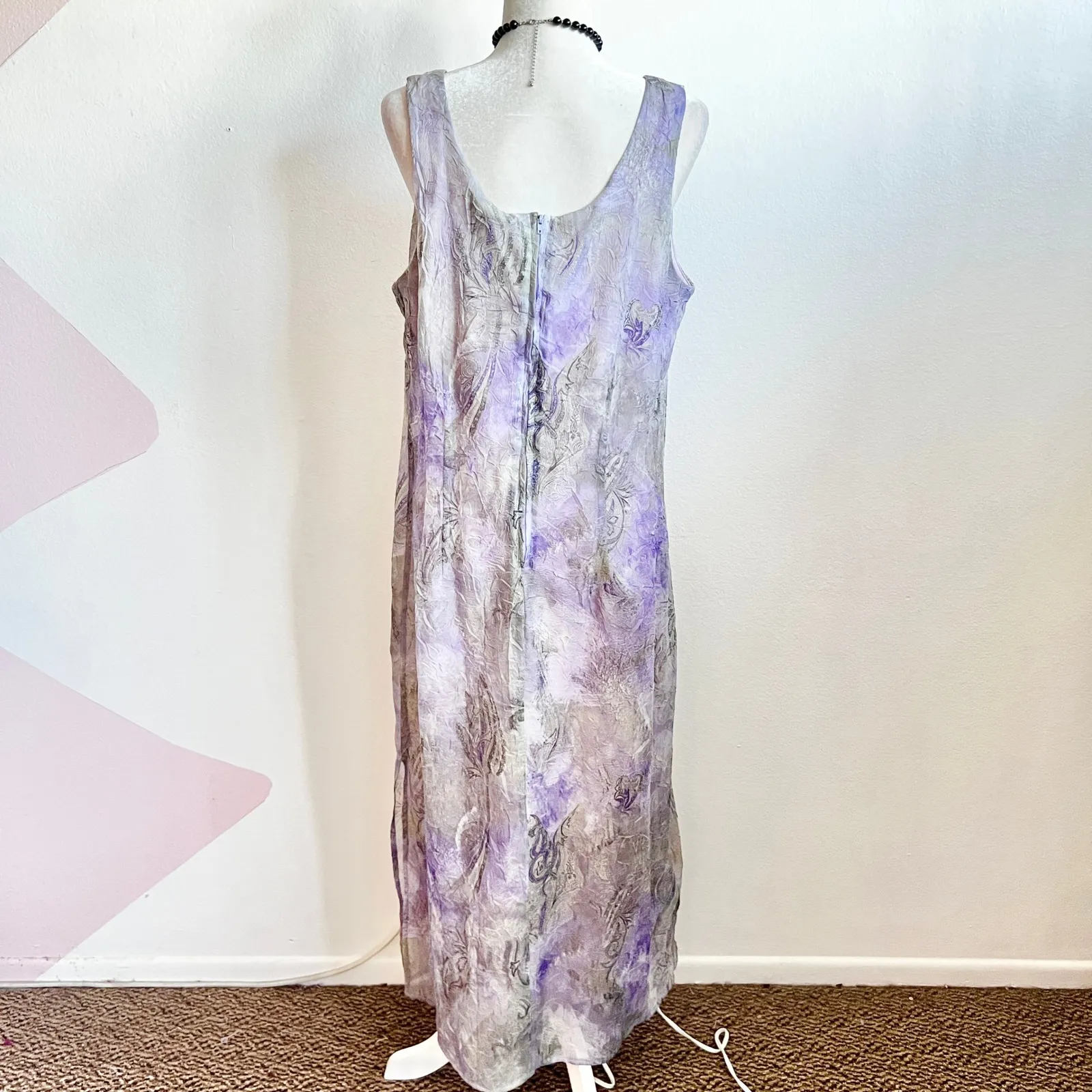 Vintage Maxi Dress 2 Piece Set Fairy Grunge Retro 90s Fairycore Sz 16 Purple - Image 5