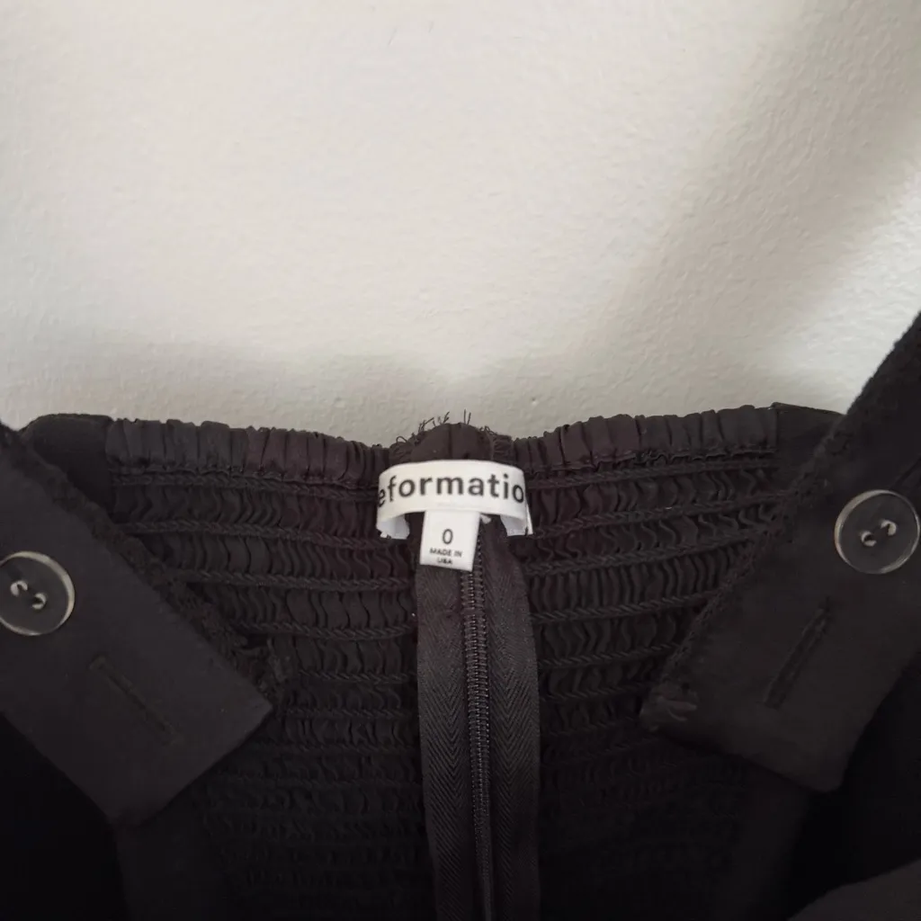 Reformation 0 Tagliatelle Silk Top Black - Image 5