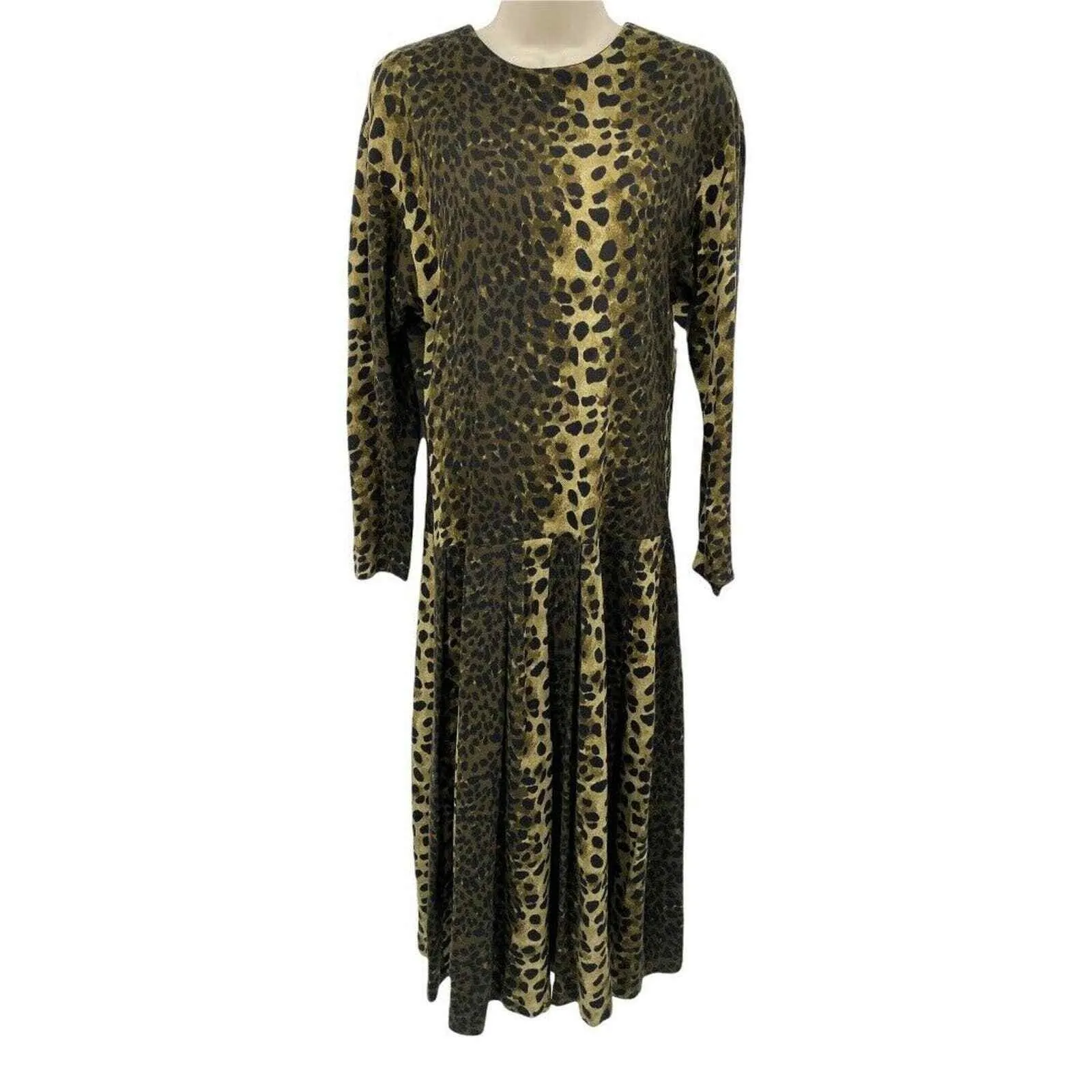 Vintage‎ Positive Attitude Mob Wife Glam Dress Womens 7/8 leopard Animal Print Brown Size undefined - Image 2