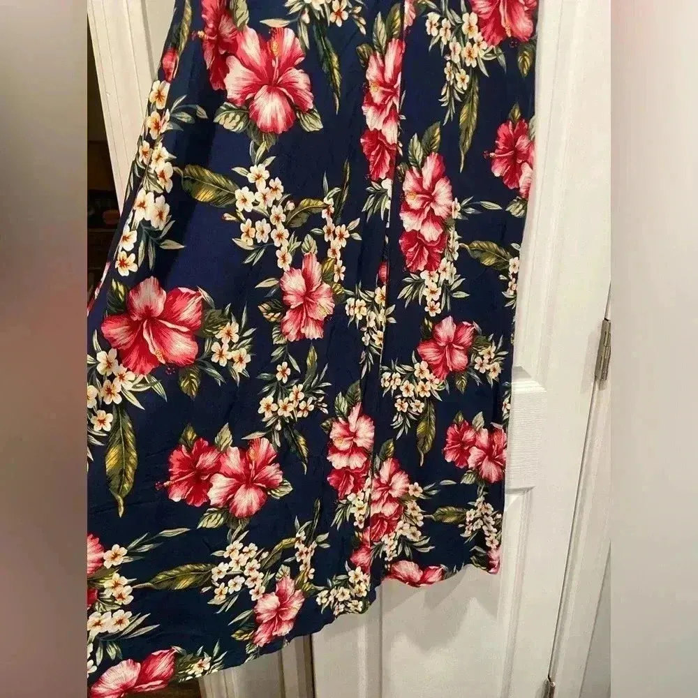 Lands End x Hoffman California Fabrics Sleeveless Hawaiian Print Dress Size 6 - Image 4