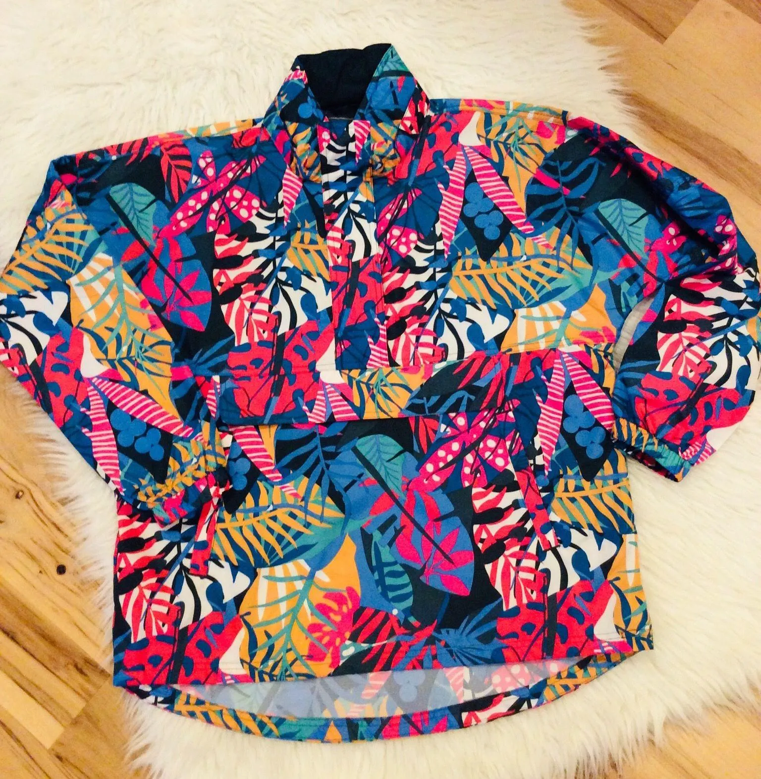 Rain Jacket Windbreaker Pullover Large - Image 5