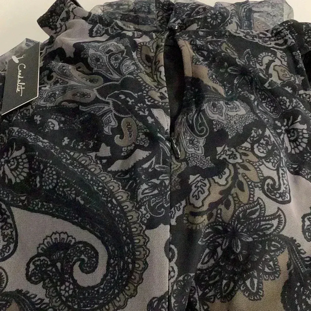 Candalite Size Large Paisley Print Sleeveless Dress With Lining. New With Tags - Image 5