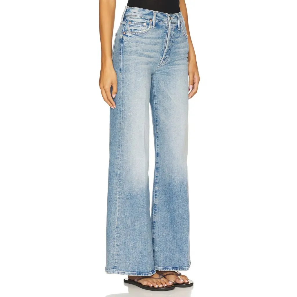 NWT Mother Superior LIL The Tomcat Roller in I Confess Wide Leg Jeans 31 Blue - Image 9