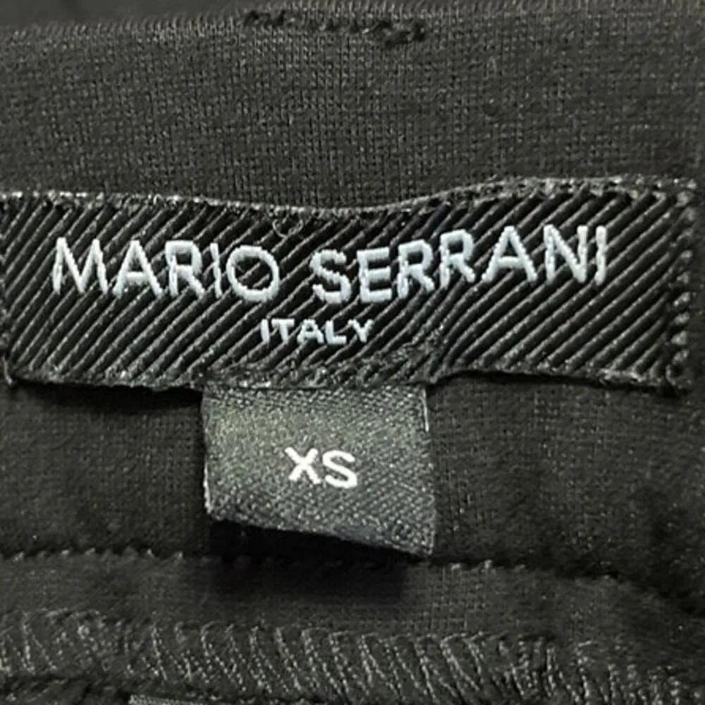 Mario Serrani Women's Black Skinny Mid Rise Slim Stretch Crop Ankle Pants Sz XS - Image 4