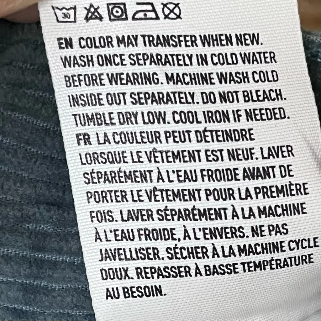 American Eagle Blue Corduroy Hi-Rise A-Line Mini Skirt  8 Goth Grunge Moto Biker - Image 7