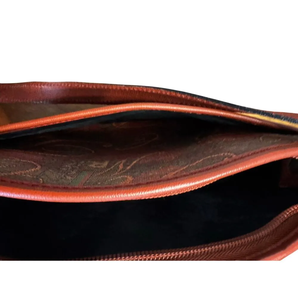 VINTAGE NINA RICCI Leather Cross Body in Red Hues with Gold+Silver Hardwear - Image 7