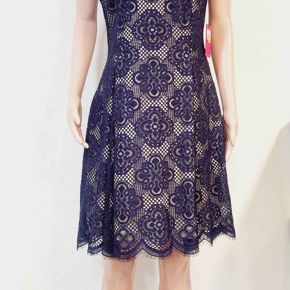 Vince camuto Lace Halter Fit & Flare Dress Size 14 - Image 6