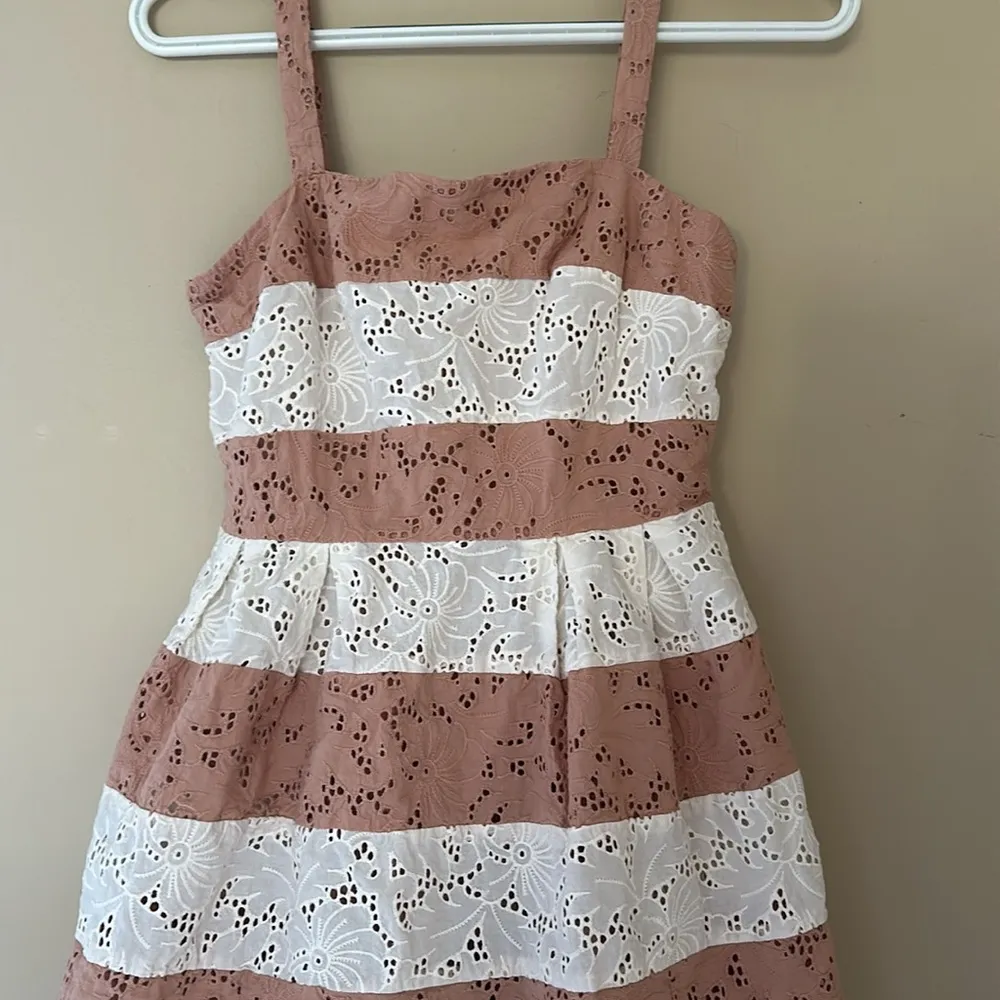 Loft Striped Eyelet Dress - Image 3