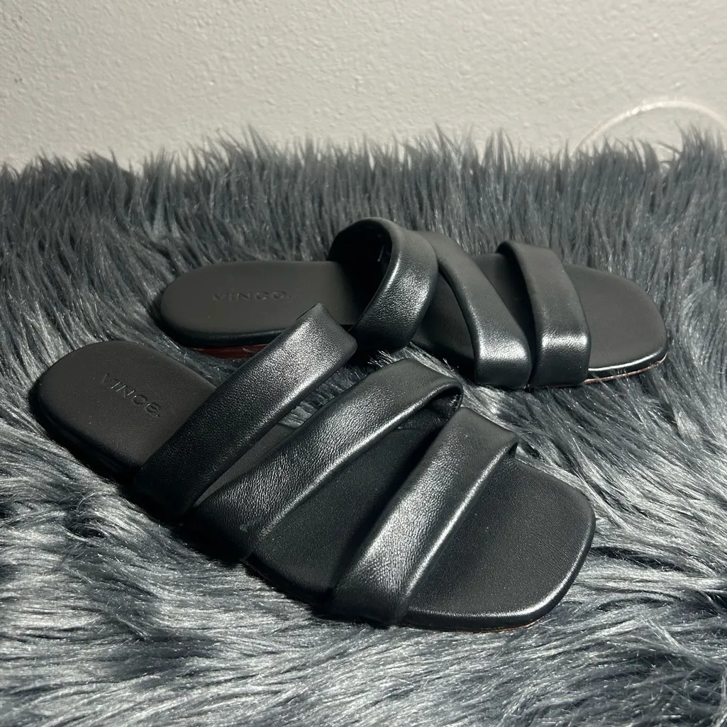 Vince Dallas Slide Sandal Women's Black Slide Sandals Size 6M - Image 6