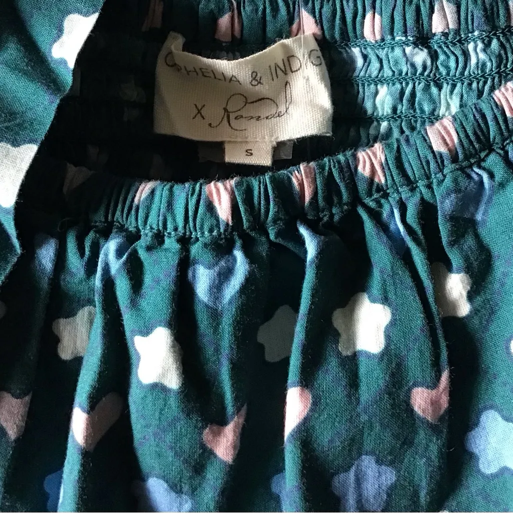 Ophelia & Indigo x Rondel Irma Dress S Cottagecore Smocked Tiered Cotton Midi Blue - Image 6