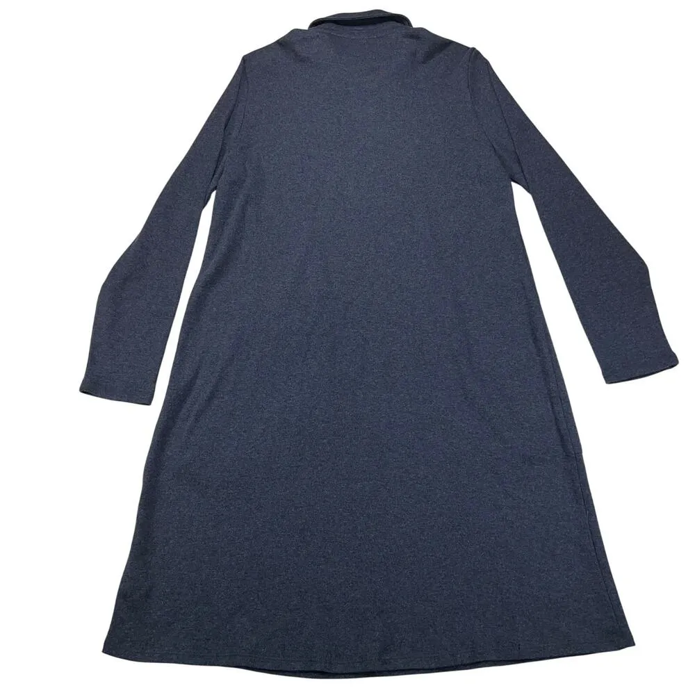 Soft Surroundings Saturday Savvy Blue Long Sleeve Loungewear Dress Size L - Image 10