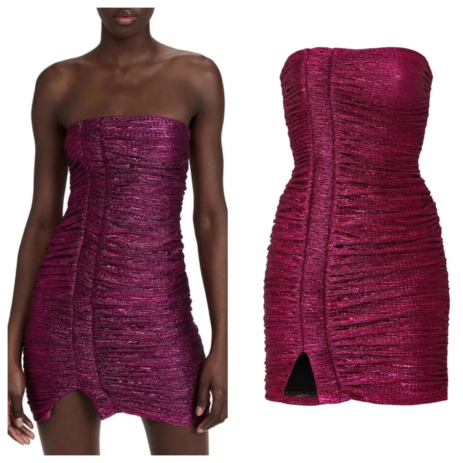 Black Halo Strapless Mini Dress - Image 3